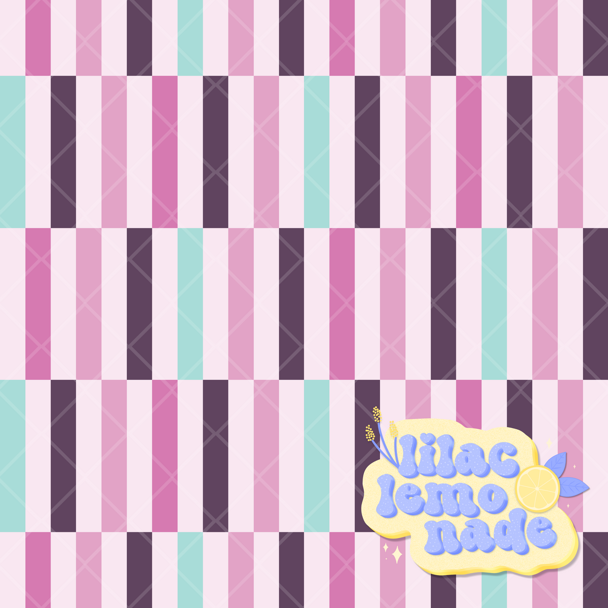 Retro Offset Stripes Seamless Pattern - Flat Mod Geometric Digital Paper