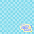 Pastel Cyan Blue Checkerboard Seamless Pattern - Y2K Grid Blender Digital Paper