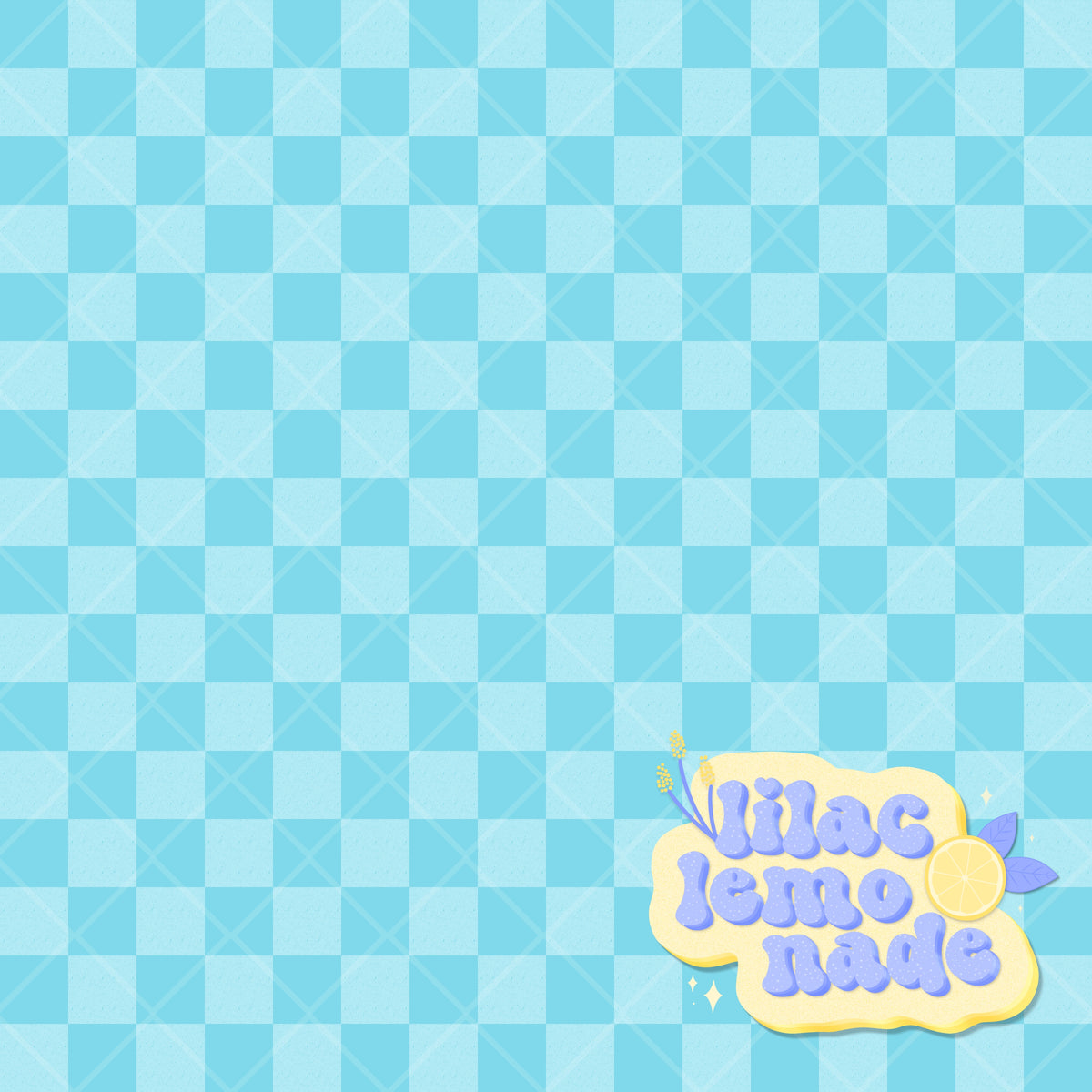 Pastel Cyan Blue Checkerboard Seamless Pattern - Y2K Grid Blender Digital Paper