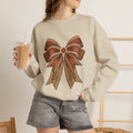 Rustic Brown Plaid Layered Bow Clipart - Autumn Coquette Sublimation PNG