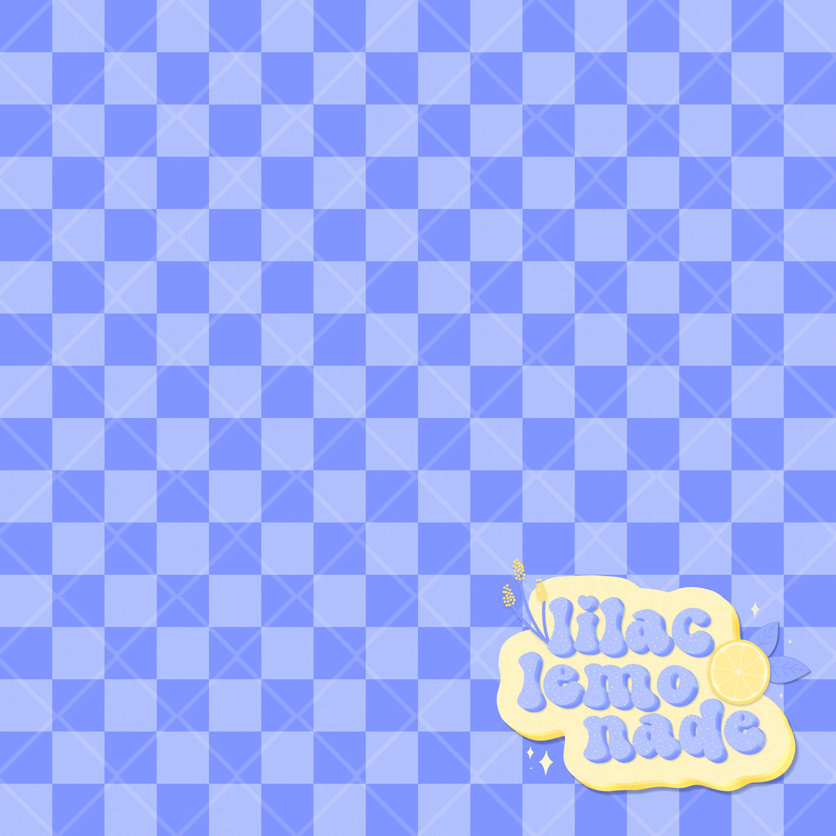 Pastel Periwinkle Blue Checkerboard Seamless Pattern - Y2K Grid Blender Digital Paper