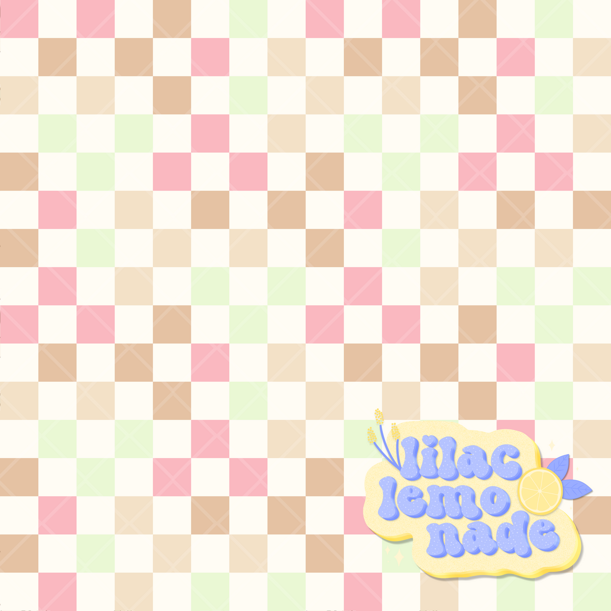 Pastel Coquette Checkerboard Seamless Pattern - Pink Mint Tan Fall Digital Paper